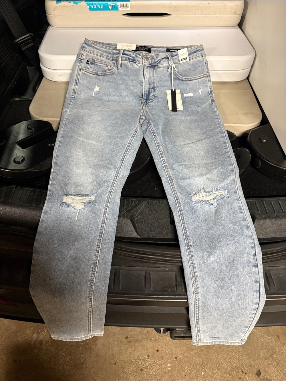 Judy Blue Light Blue Distressed Slim Skinny Jeans